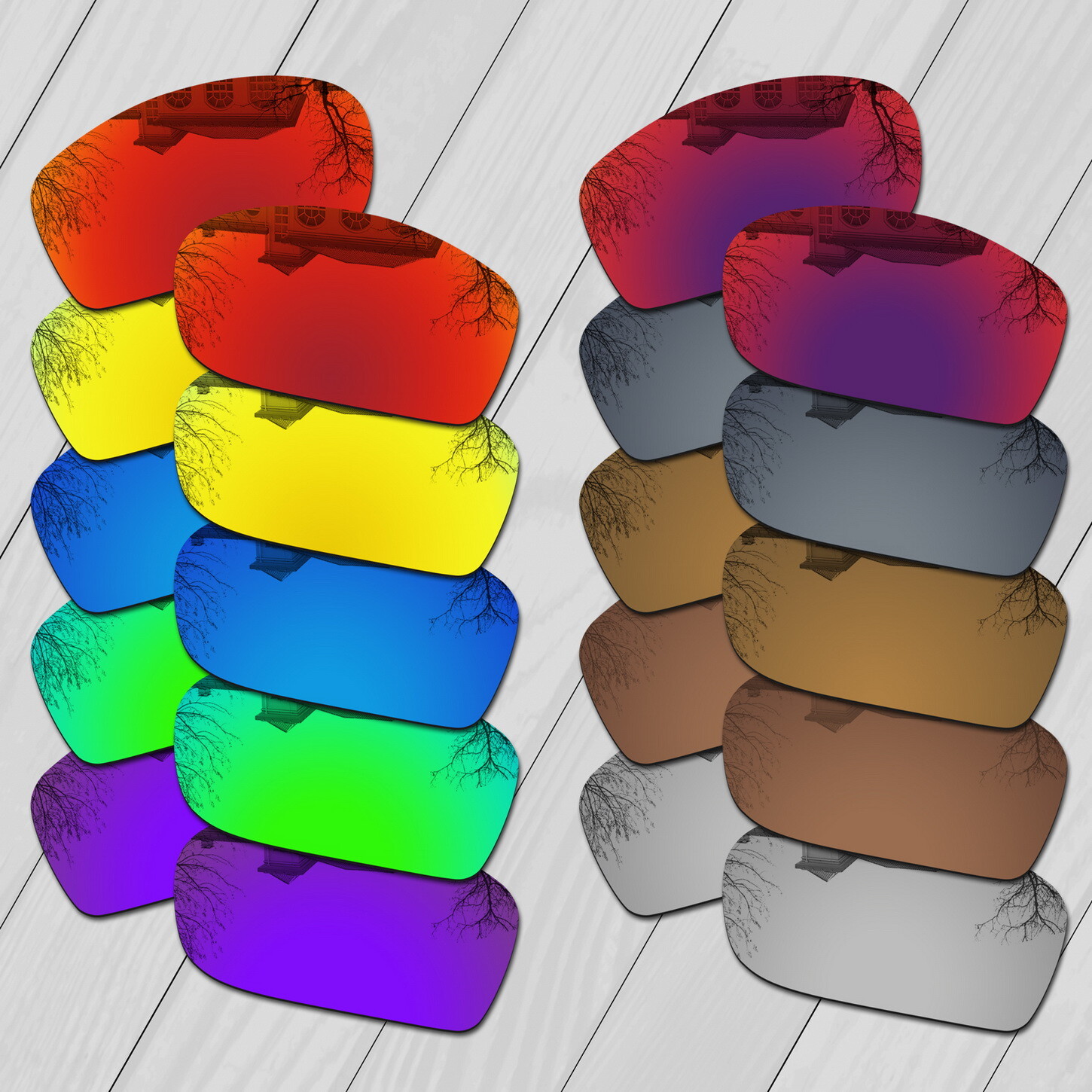 POLARIZED Replacement Lenses For-Oakley Fives Squared Sunglasses Anti-Scratch