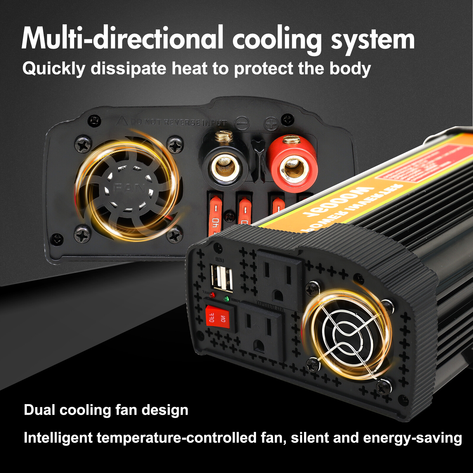 16000W Car Power Inverter DC 12V To AC 110V Pure Sine Wave Solar Converter LCD