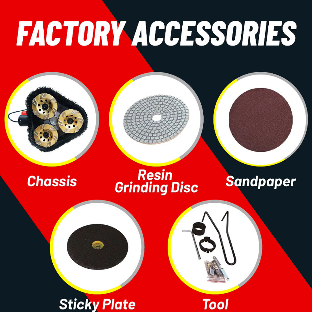 Concrete Grinder Industrial Floor Wall Polisher Edge Grinding Polishing Machine