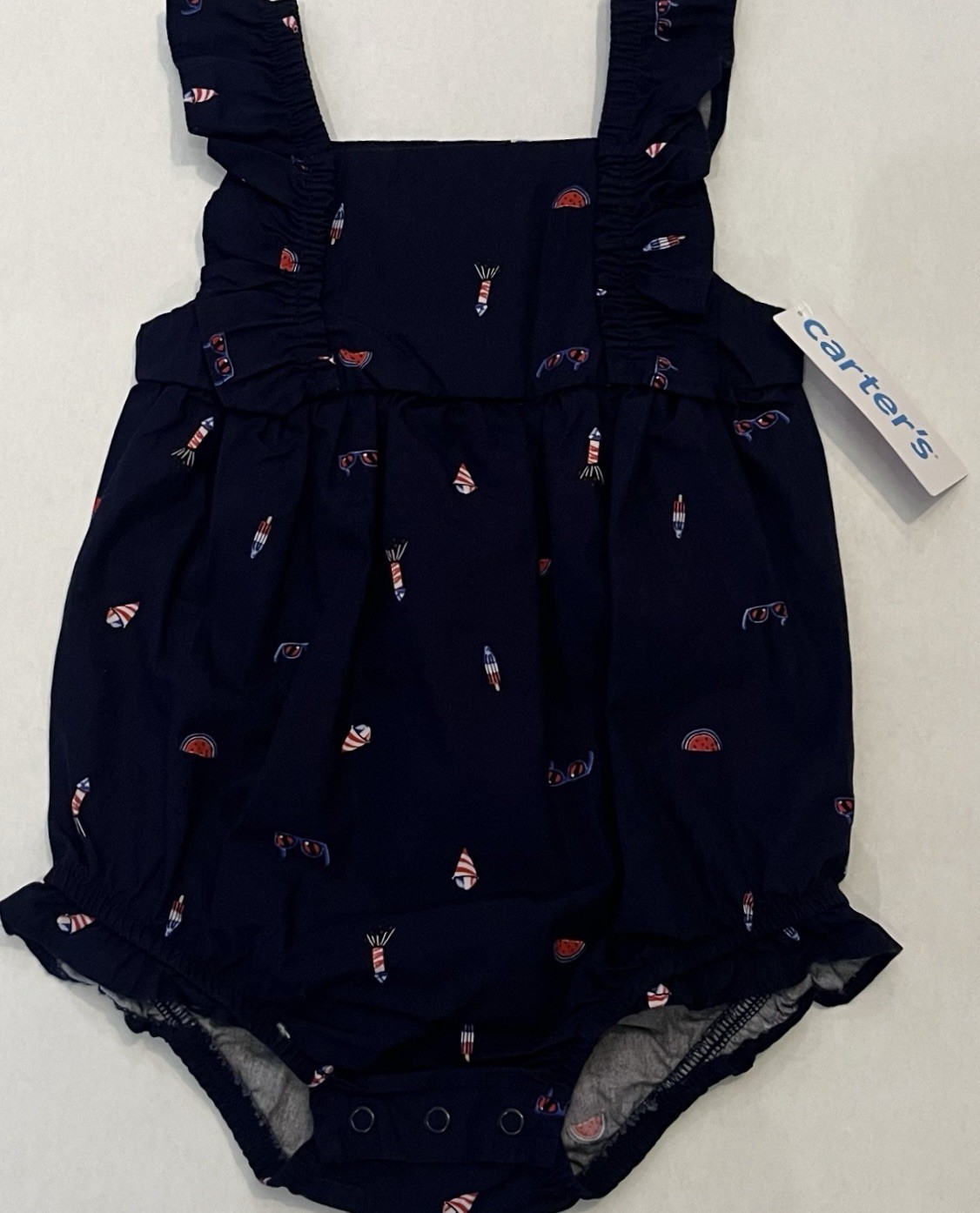 Carters Baby Girl Clothes 24 Months Romper Cute Summer Outfit 4th Of July New