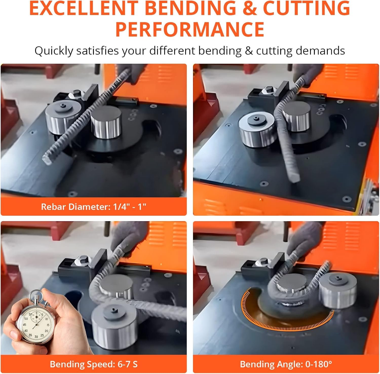 1-1/4" 32mm Construction #10 Rebar Bending Bender Machine W/ 2 Foot Pedals