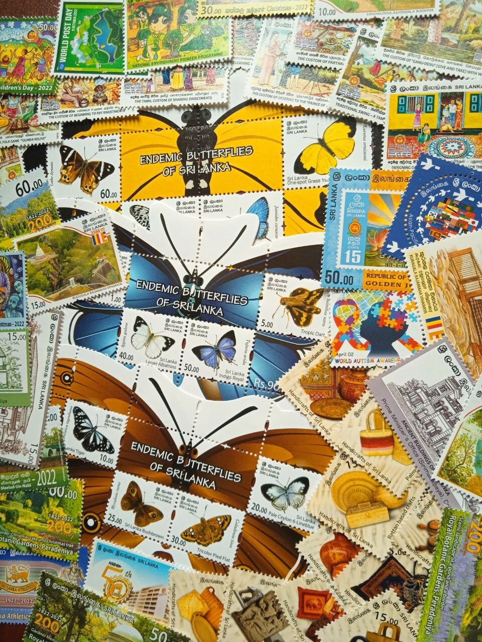 Sri Lanka Stamps Collection 2022 Year Pack Ceylon 55 Stamps (43 Individual + 12)