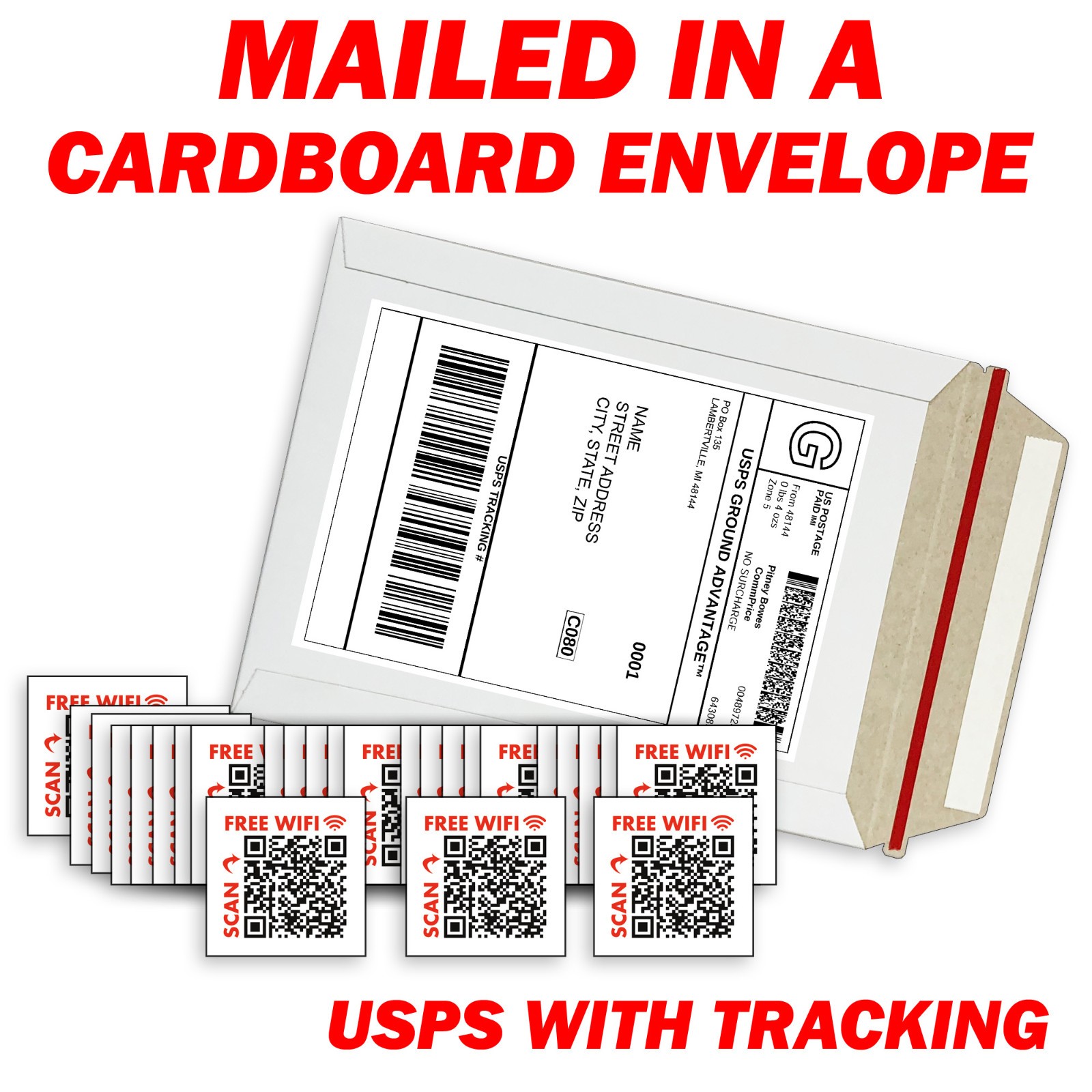 Woman Moaning QR Code Fake Wifi Prank Stickers - 25 QTY