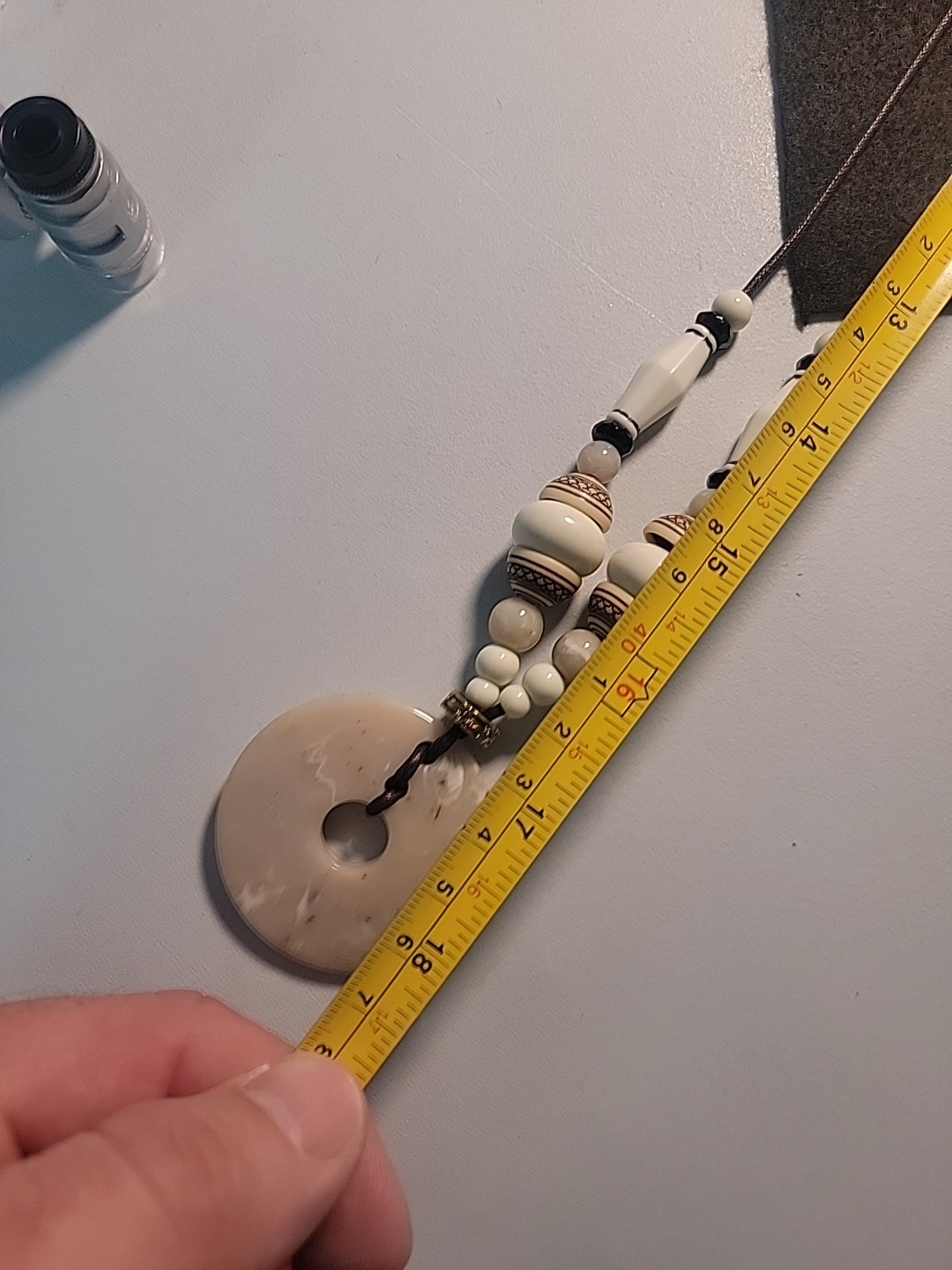 Vtg. LIZ CLAIBORNE Neut Stone Pendant Necklace/Made In Italy/ NEW