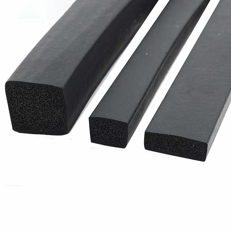 Black Silicone rubber sponge strip Closed Cell Square Foam Backer Rod Seal