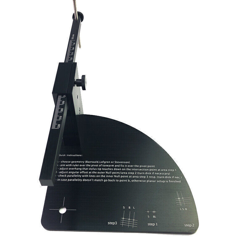 Vinyl LP Turntable Alignment Protractor For Phono Record Cartridge Stylus NEWtK