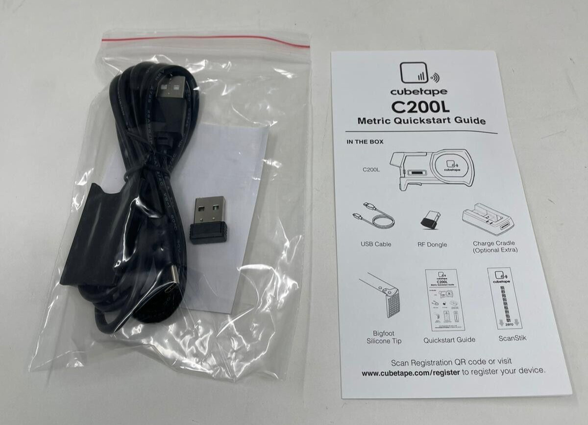 Cubetape C200L 2D QR Code Barcode Scanner Dimensioner PostalMate Shiprite New