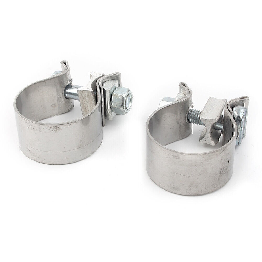 1.25" Wide Stainless Steel Muffler Clamps for Harley Electra Street Road
