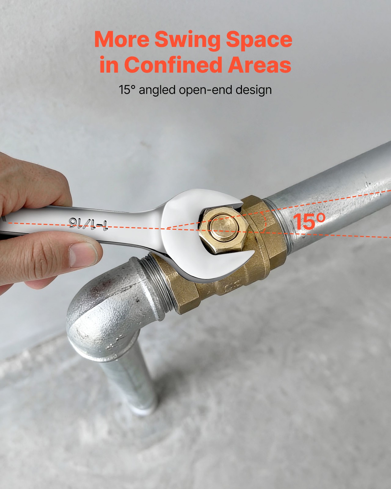 VEVOR Combination Wrench Set Box End Open End Combination Wrenches 44-Piece