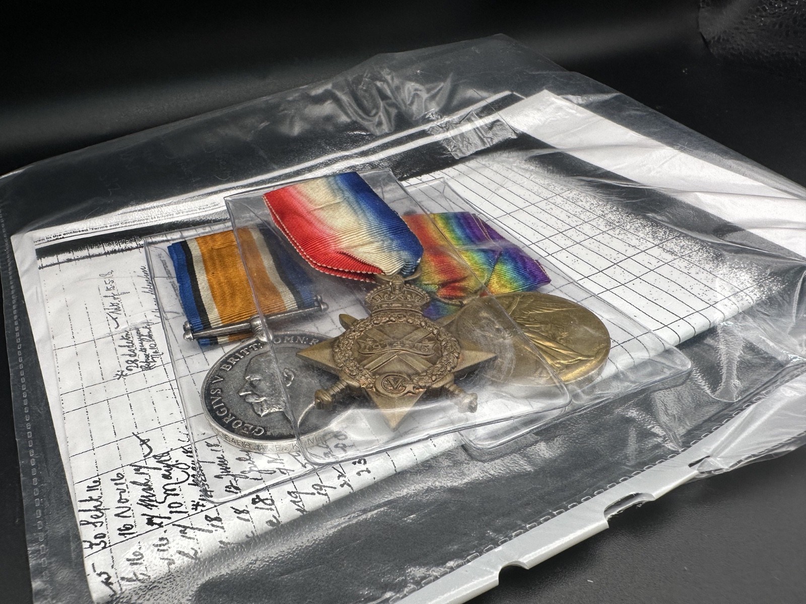 WW1 Star Medal Trio SS.106458 A.E.King STO.1.RN Stoker Royal Navy