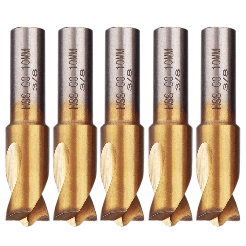5pc 3/8" 10mmSpot Weld Drill Bits HSS Titanium Coated Cobalt Spot Cutter Set