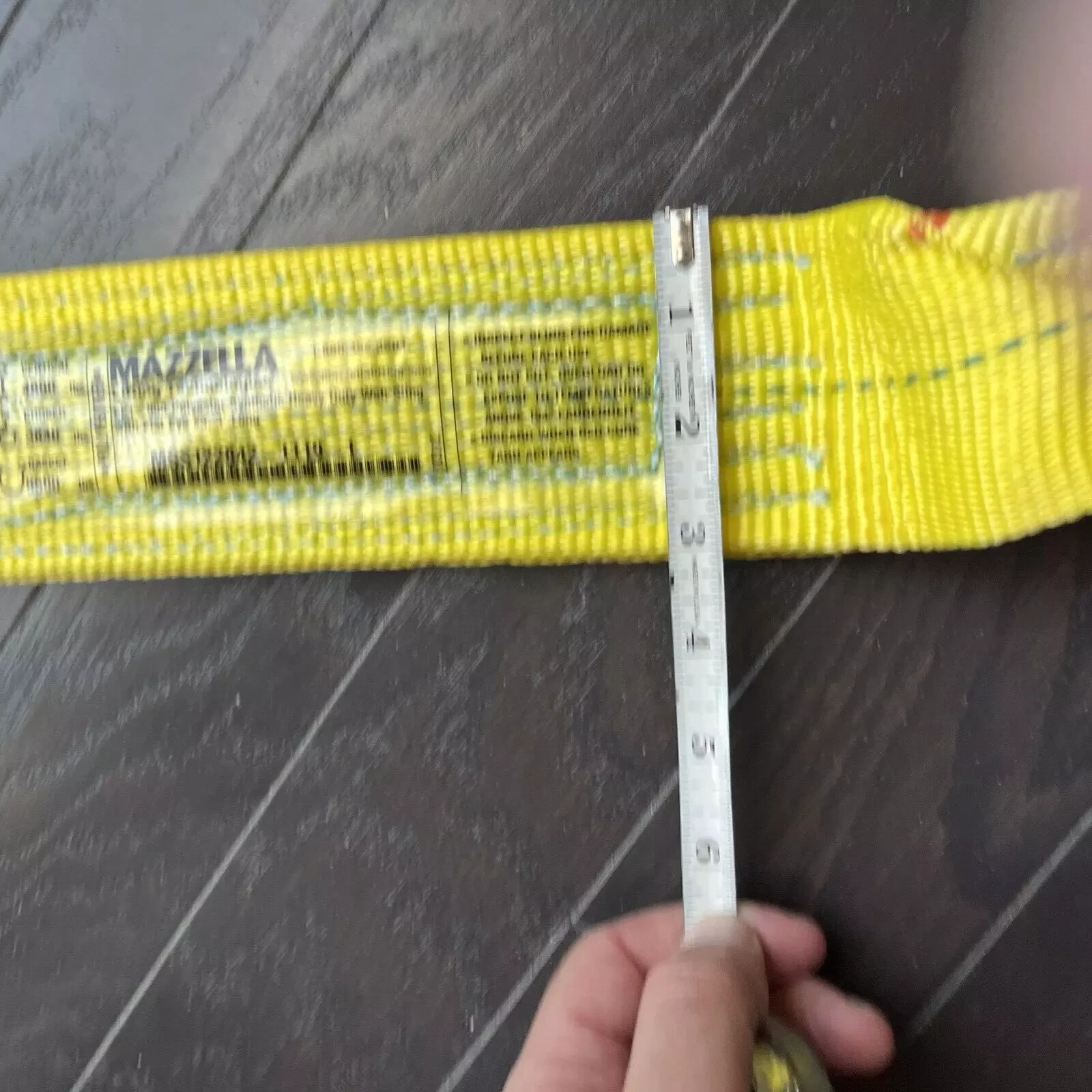 Mazzella EE1-903 x 3’ Polyester Synthetic Web Sling 3" Wide 3’ Long Flat Eye New