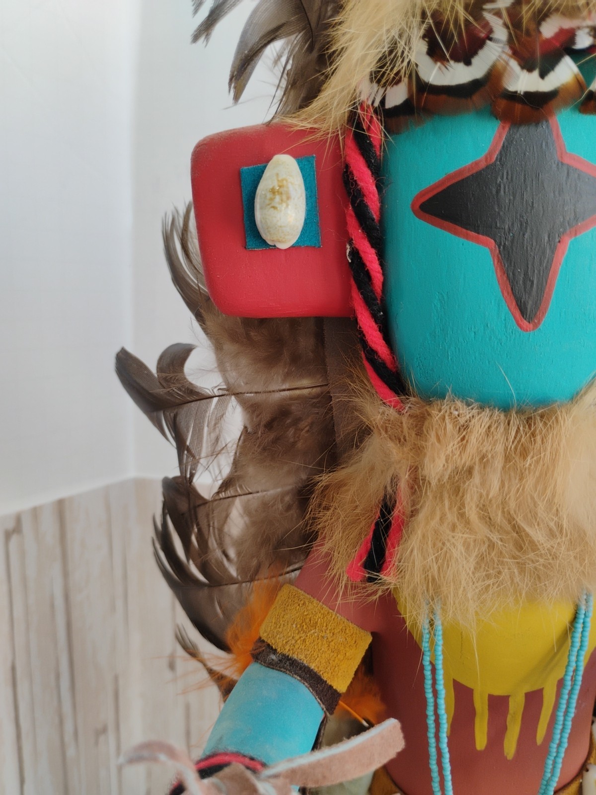 Vintage Large Navajo Kachina Doll Chasing Star Signed By Artist I McB