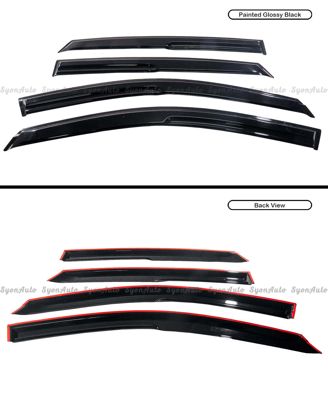 FITS 2012-2015 HONDA CIVIC SEDAN JDM 3D WAVY MUGEN STYLE WINDOW VISOR RAIN GUARD