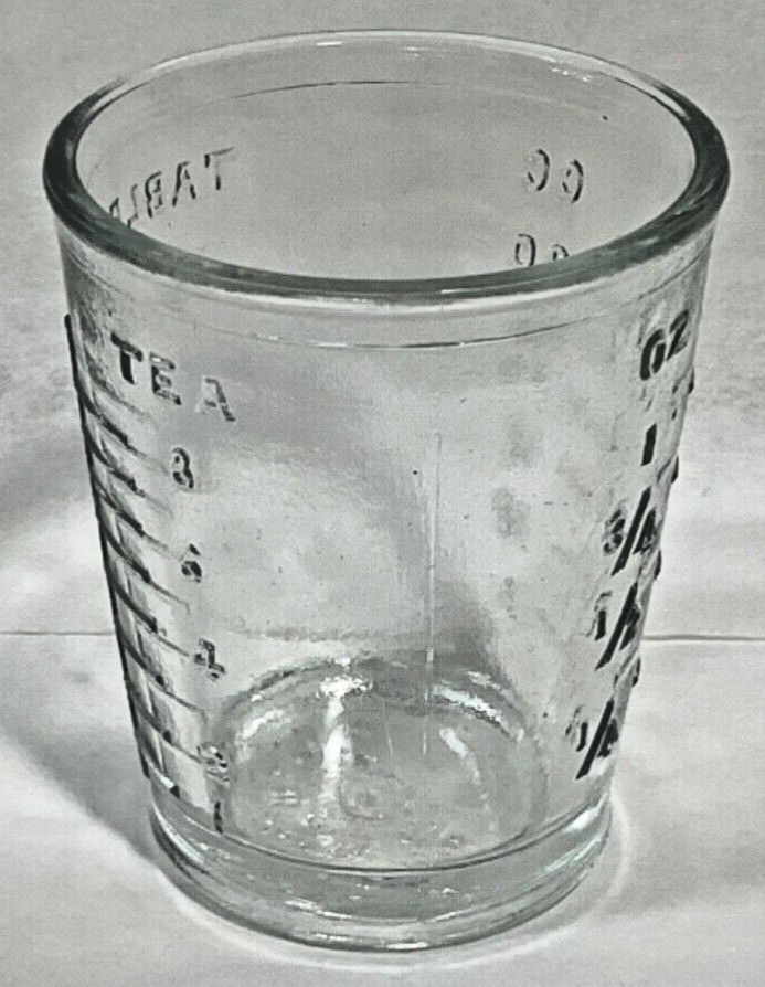 VTG Shot Glass /Medicine measurement cup Made in USA New Old Stock (Sold by ea.)
