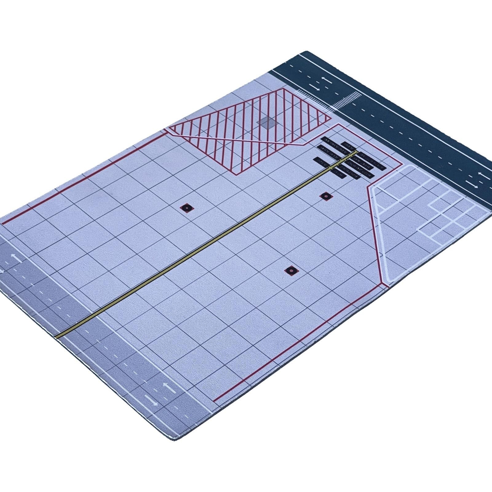 Mahfisj 1:400 Scale Rubber Airport Mat 11.8x7.9 11.8 x 7.9 inches, Gray