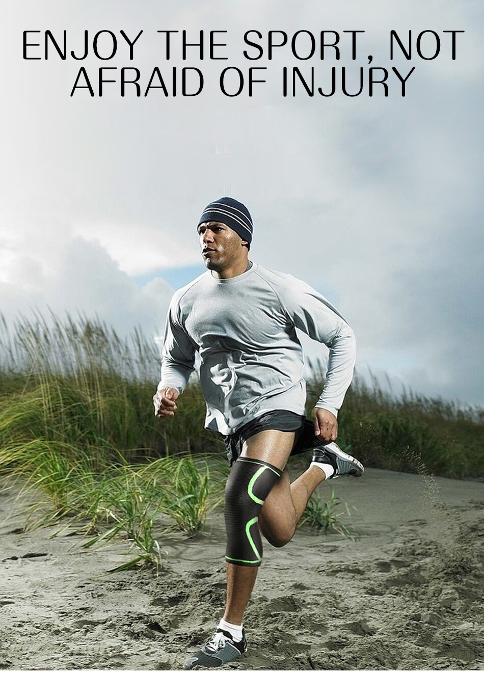 Knee Sleeve Compression Brace Support For Sport Joint Pain Arthritis Relief