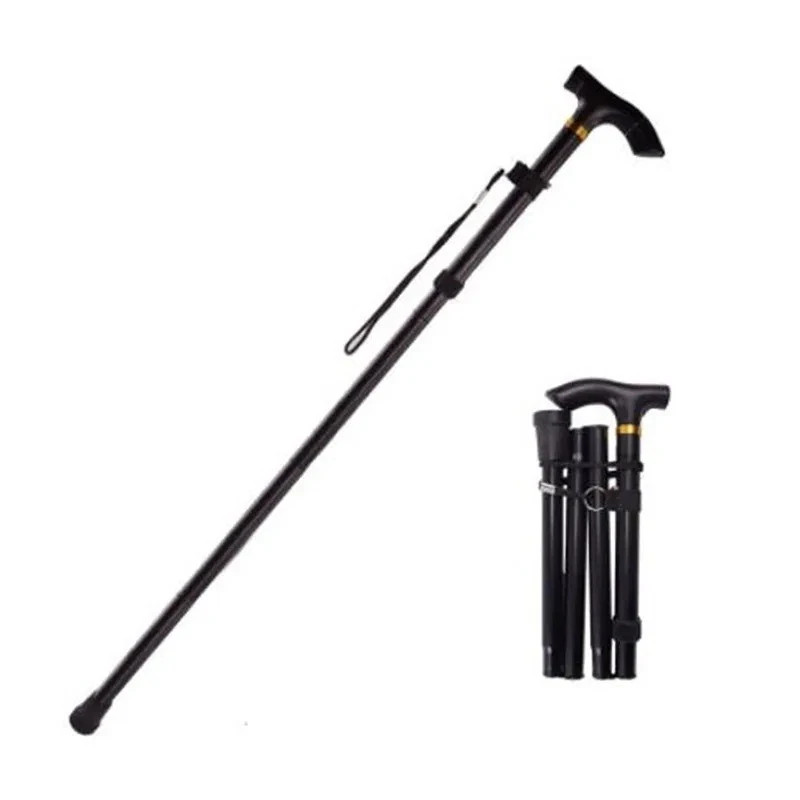 Adjustable Walking Cane Aluminum Walking Stick Folding Collapsible Travel Hiking