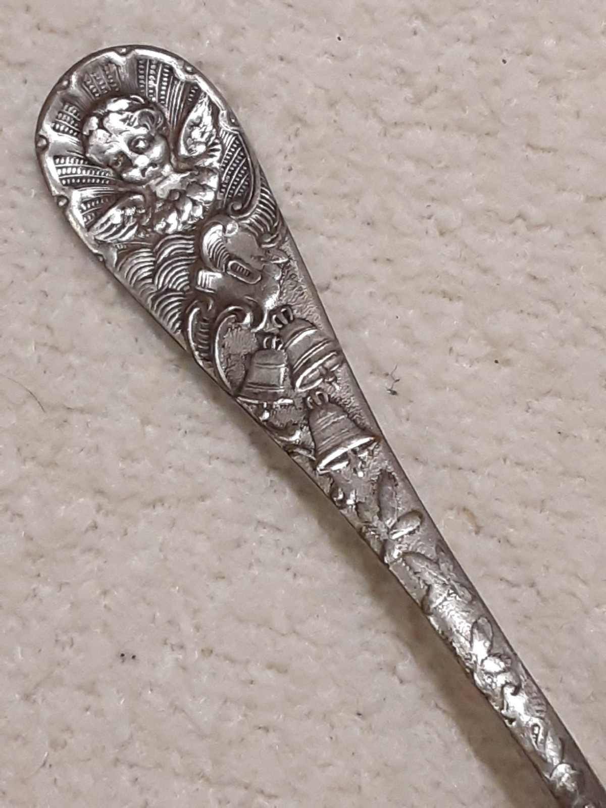 Vintage Merry Christmas Xmas Happy New Year Spoon Plated Sterling Plate