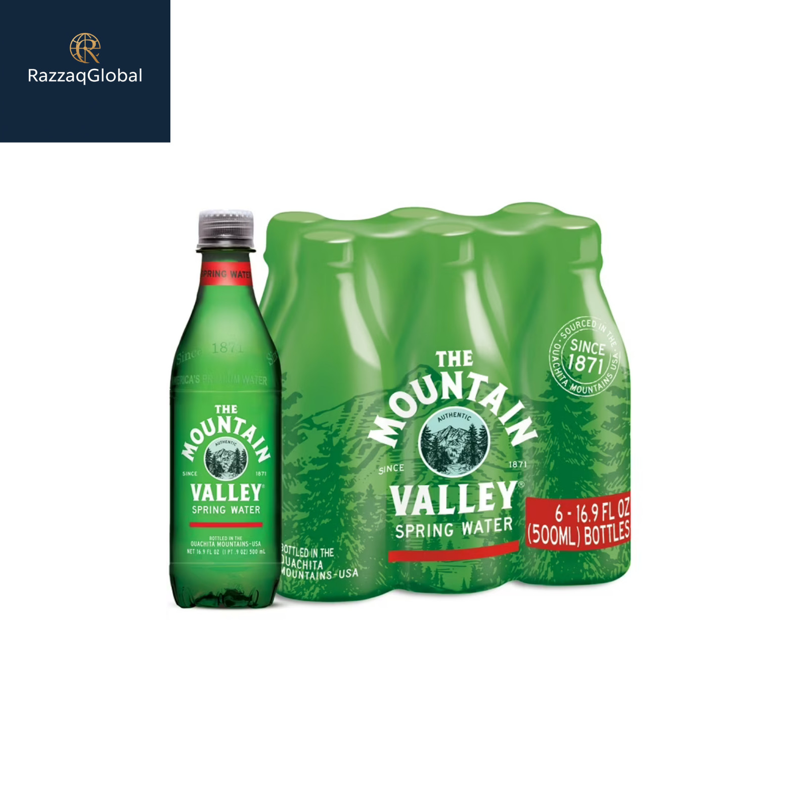 Mountain Valley Spring Water, 16.9 fl oz, 6-pack Plastic Bottles