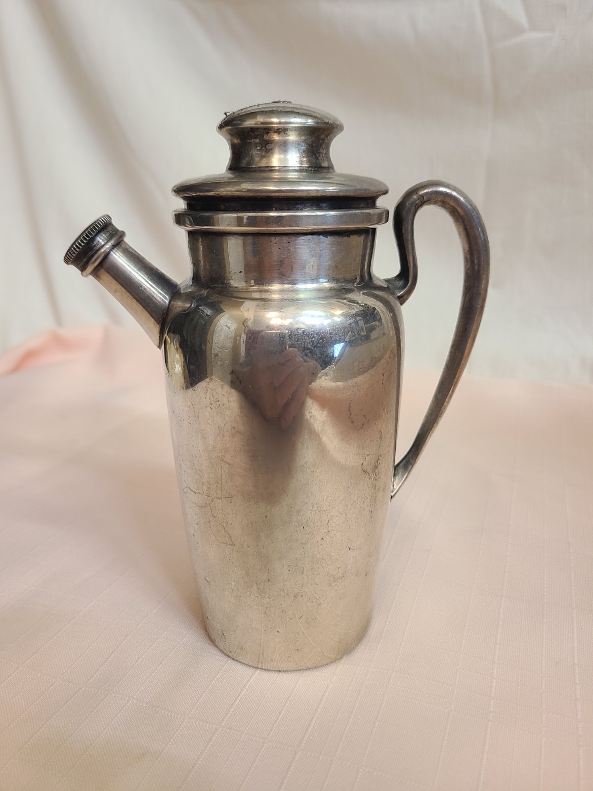 Art Deco Friedman Silver Co. 500 small  Cocktail Shaker – Classic Barware  7 in.