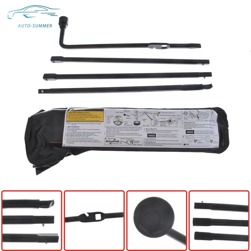 Spare Tire Lug Wrench Jack Tool Kit For Chevy Silverado Sierra 1500 2500 3500