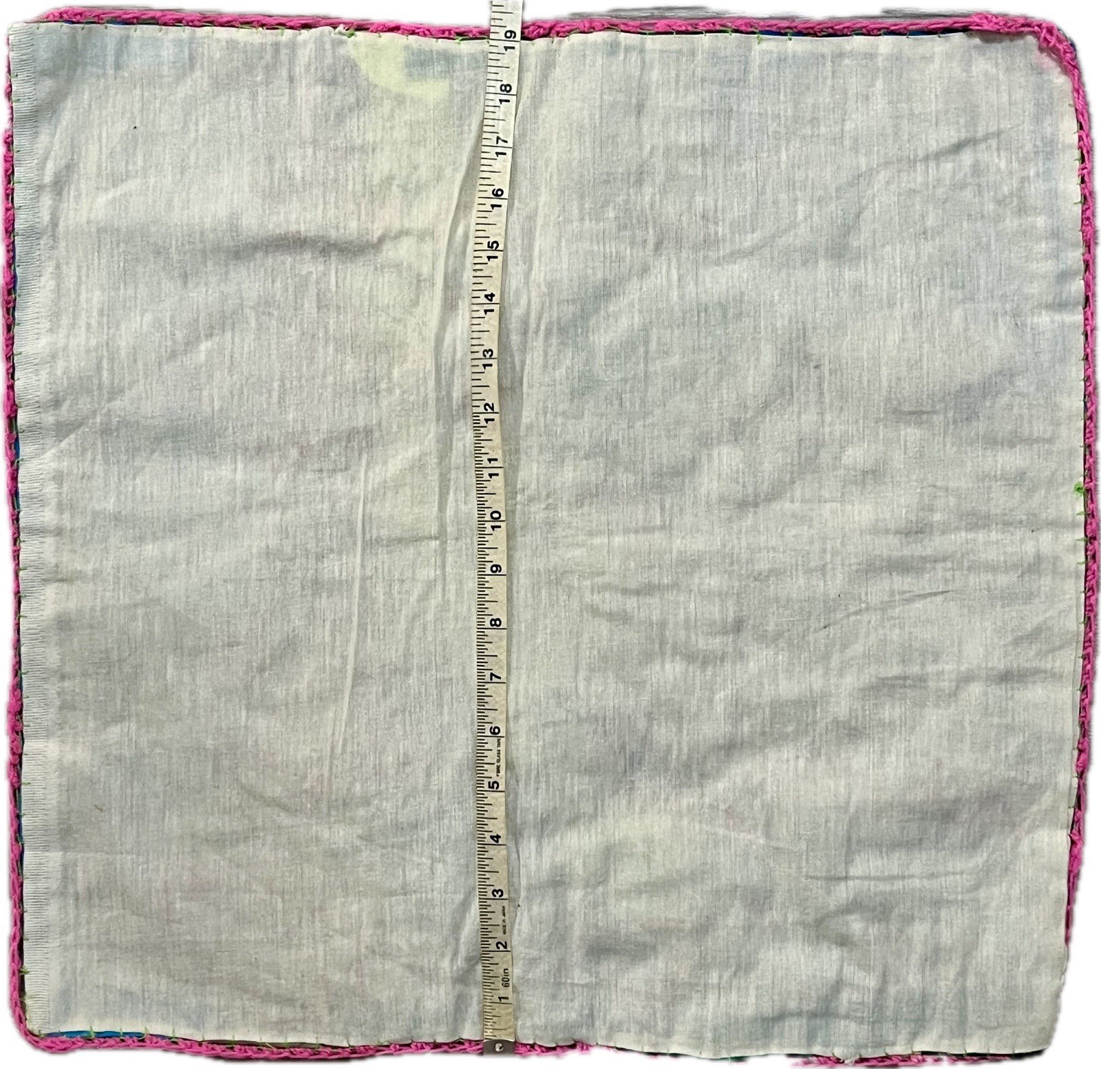 Handmade Peruvian Textile Art Farm Scene Wall Hanging 3D Pink Red Pillow Cover