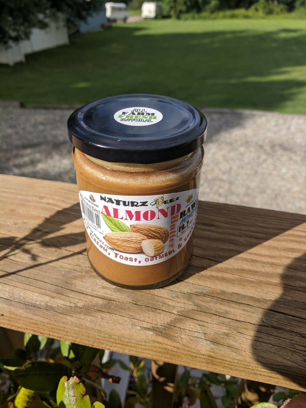 RAW HONEY w/ ALMOND BUTTER 12.7oz / 360g YUMMY!!!