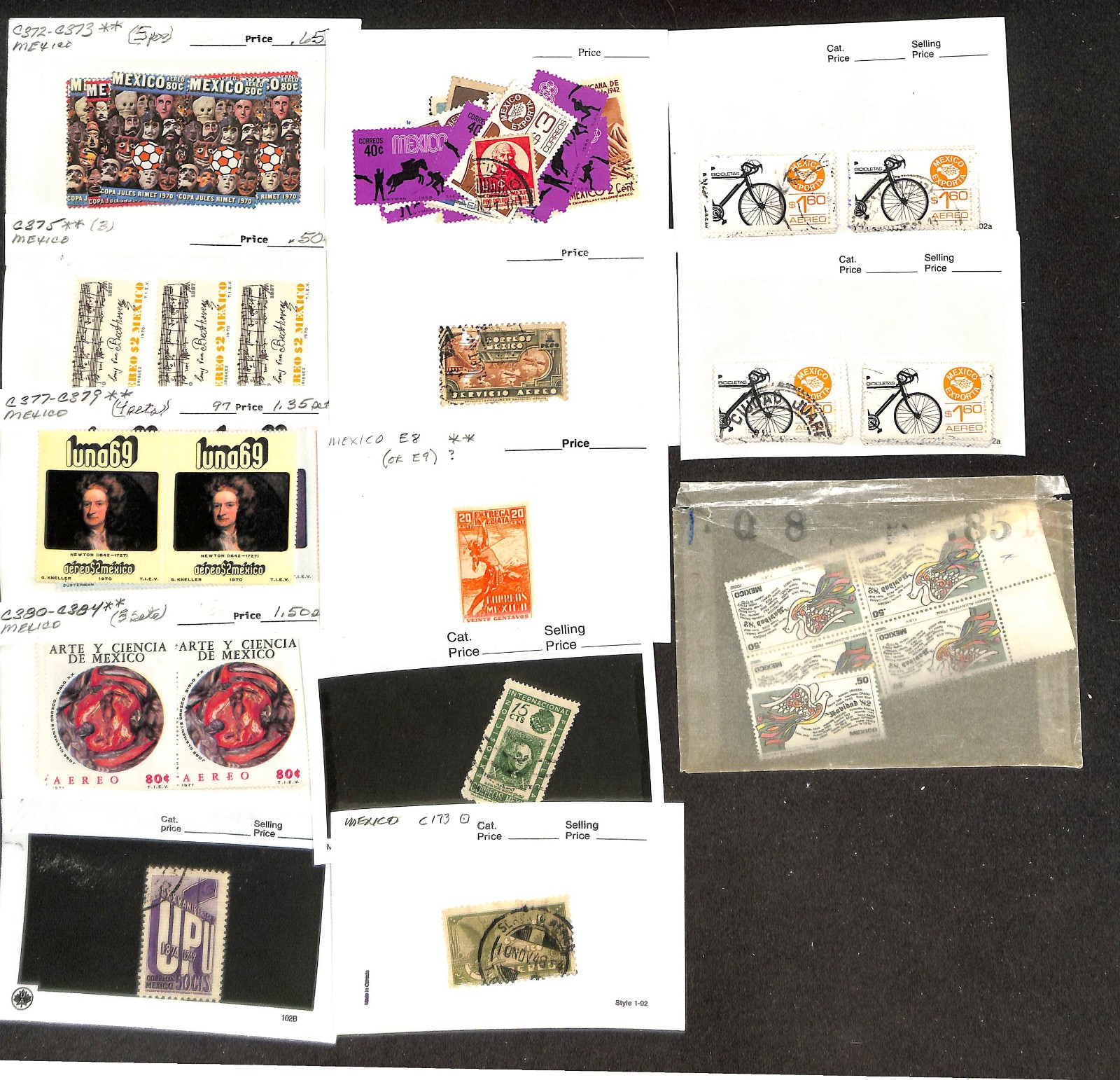 Mexico Stamp Collection on 8 Minkus Pages, 1863-1956 (BL)