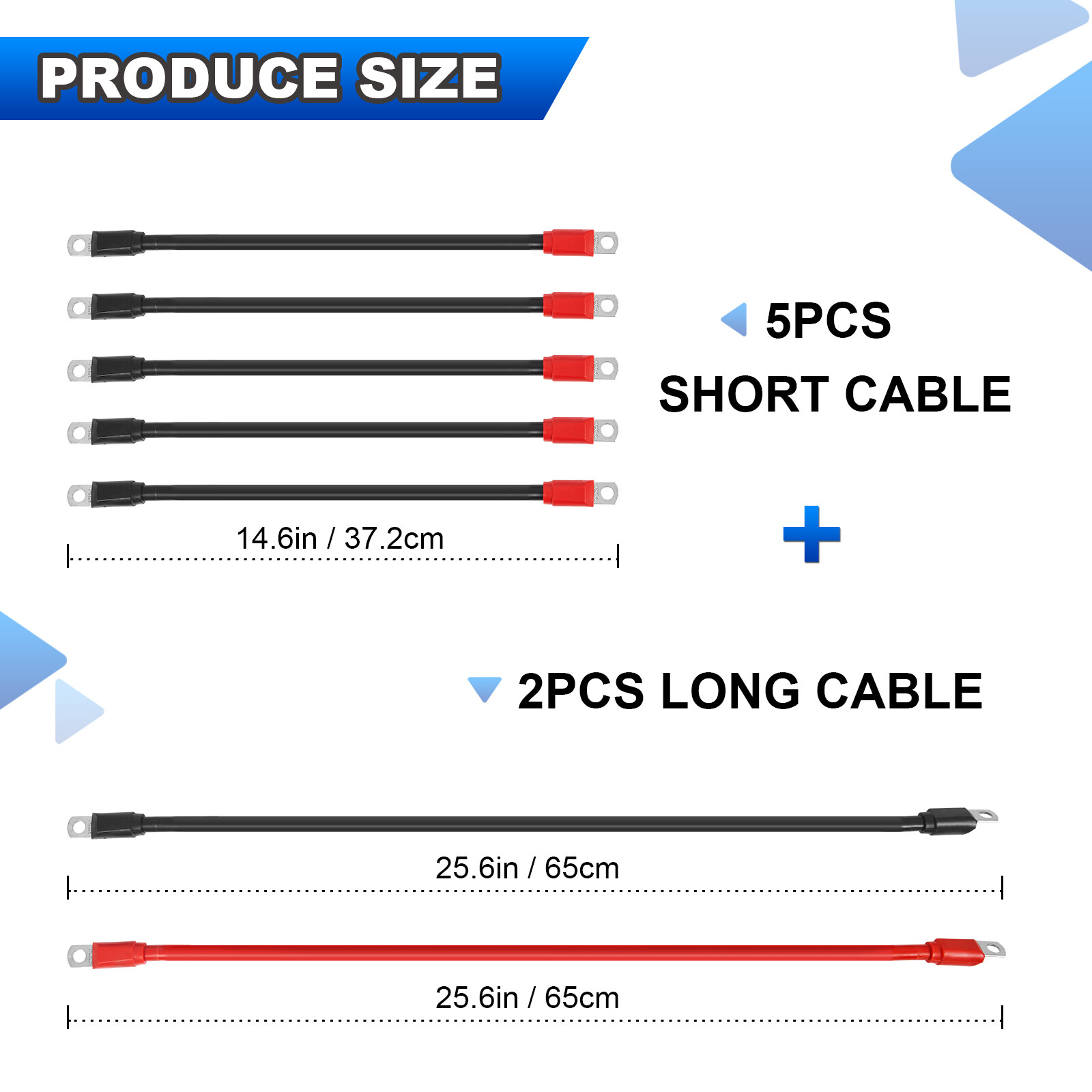 7Pcs Golf Cart Battery Cables Wiring Kit for EZGO TXT 1994-up 36 and 48 Volt