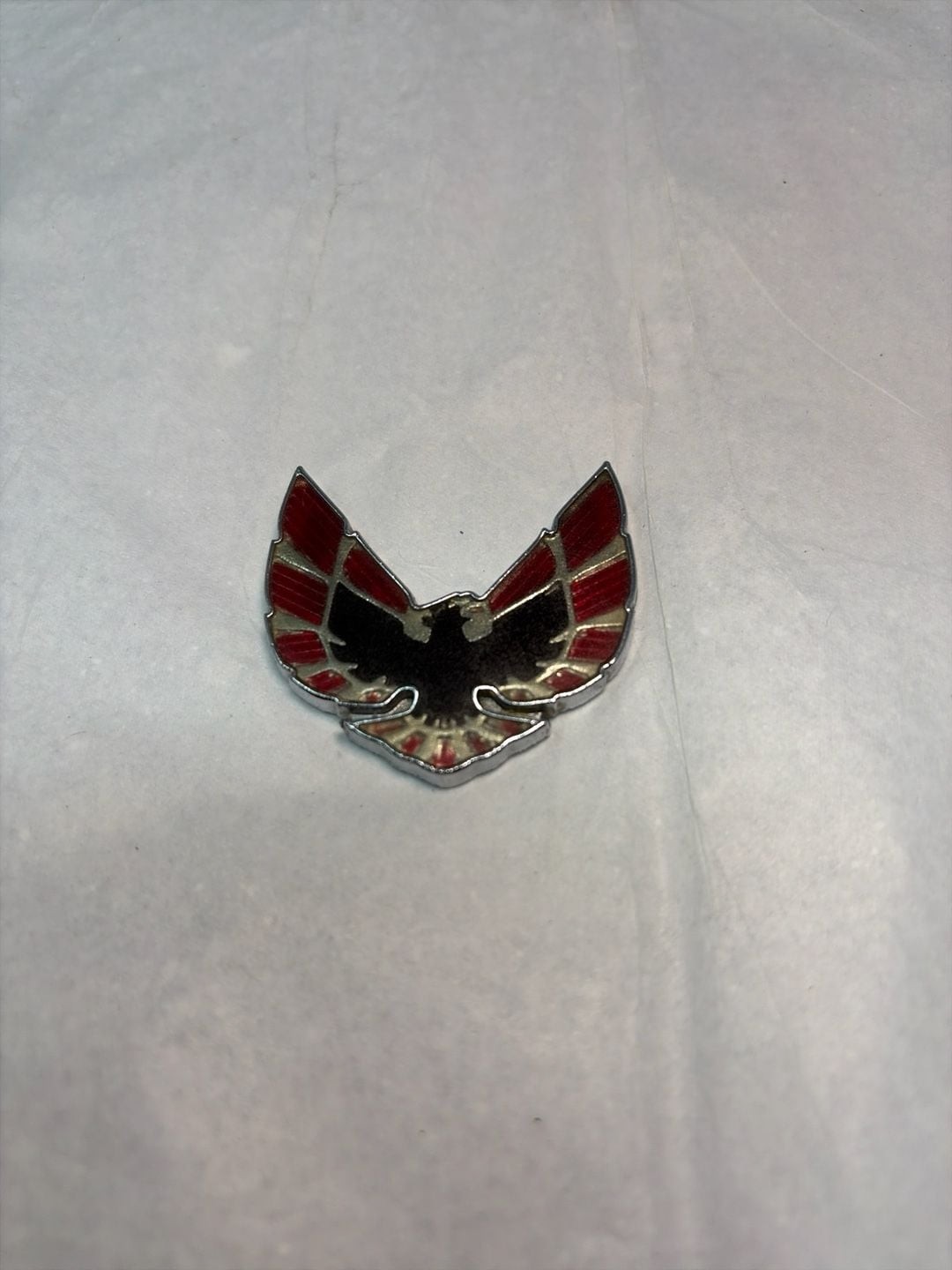 1970-1973 Pontiac Firebird Fender / Sail Panel Bird Emblem Logo - Red/Black