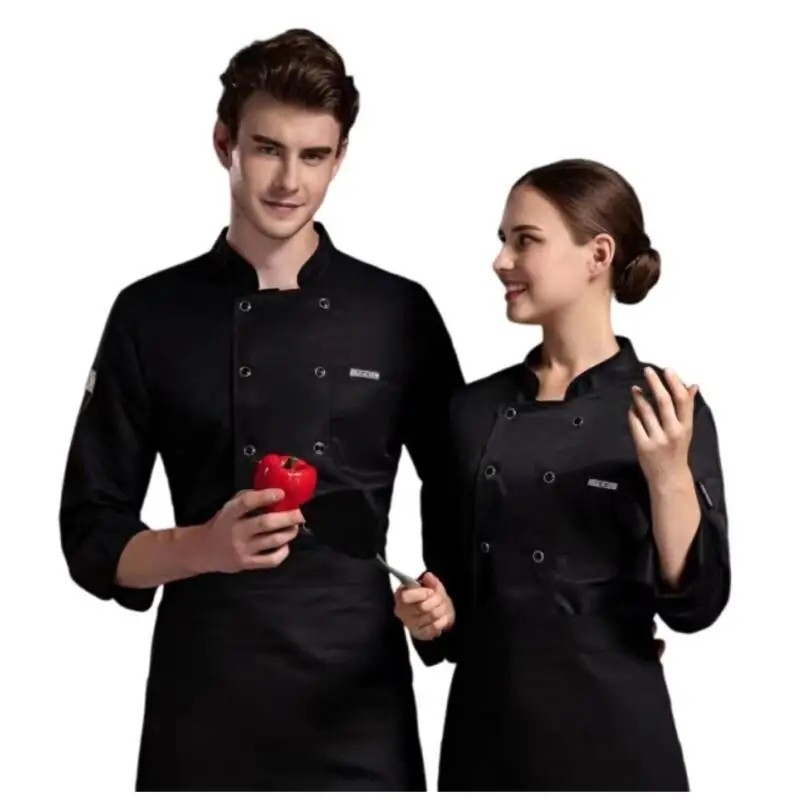 Summer Restaurant Kitchen Chef Uniform, Breathable Mesh Short/Long Sleeve Shirt