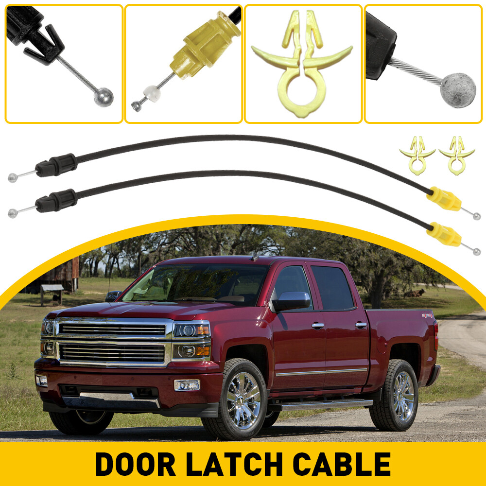 Door Latch Cables LH+RH Front For 2007-2013 Chevy Silverado 1500 2500 HD 3500 HD
