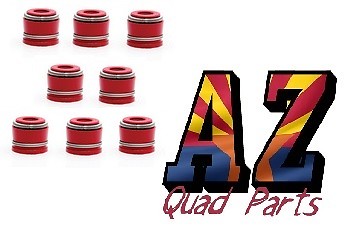 Kawasaki Brute Force 750 Kibblewhite Red Viton Valve Stem Guide Seals Seal Set 8