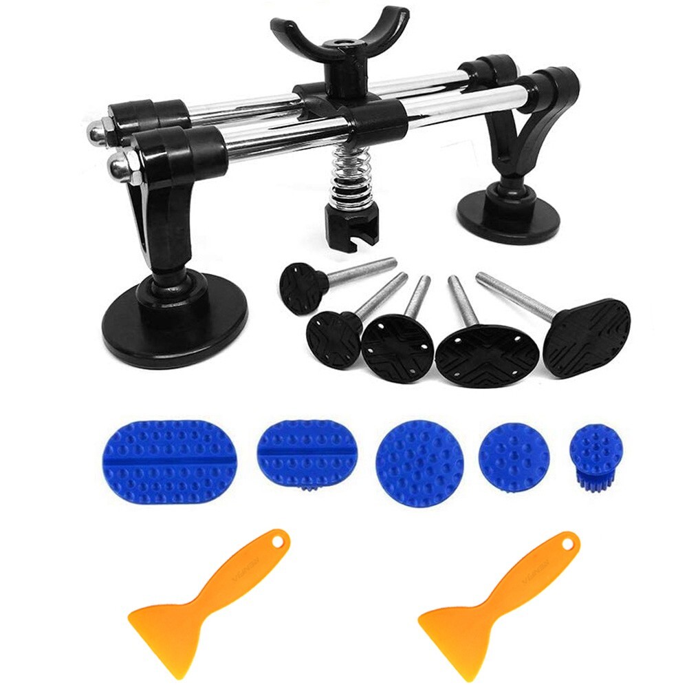 Car Paintless Dent Puller Tabs Bridge Lifter Body Repair Hail Removal Tool Kit