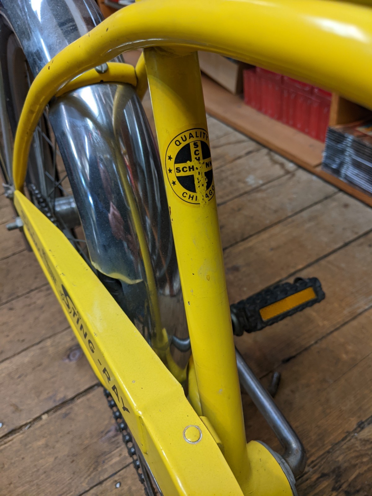 Original HK August 1974 Kool Yellow Schwinn Stingray 20" Single Speed Coaster