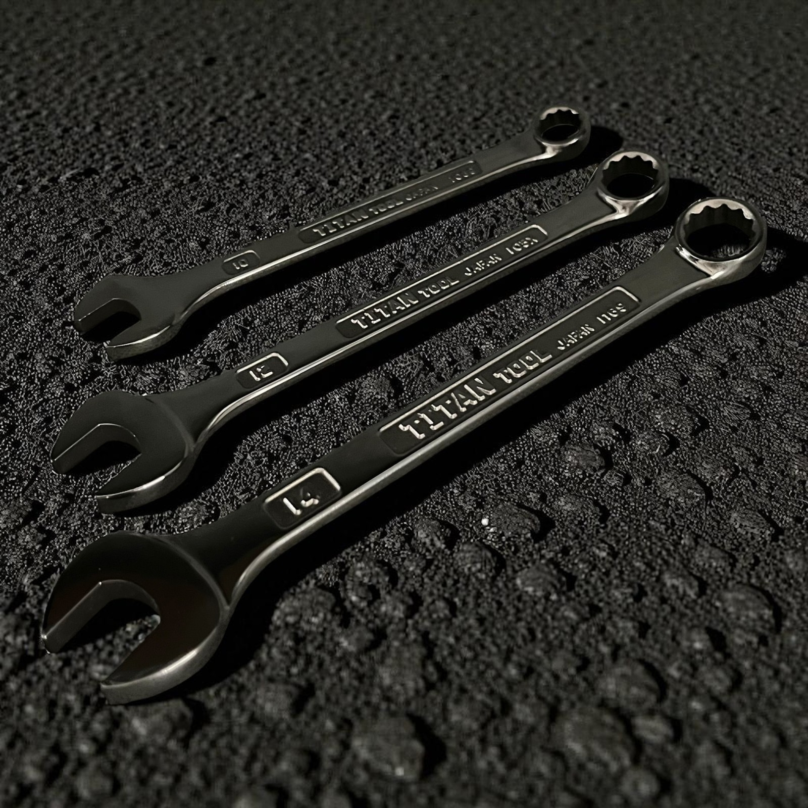 Tone TMS300 Titanium Combination Wrench set 10mm, 12mm, 14mm | Made in Japan