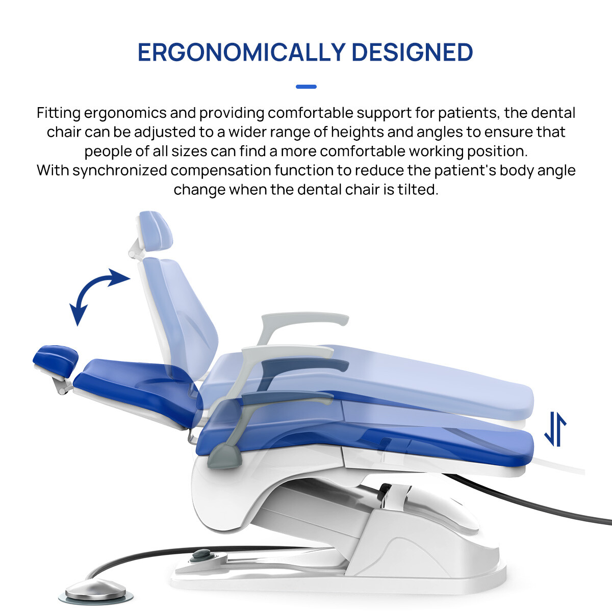 Dental Unit Chair Computer Controlled DC Motor PU Hard Leather+Doctor's Stoo FDA