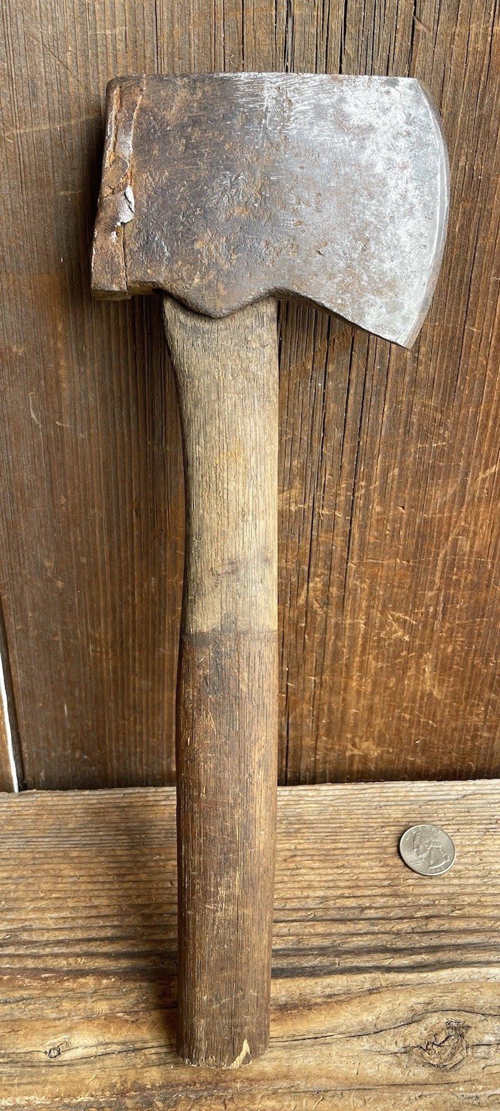 Revolutionary  War  18th Century Nice Forged Iron Belt Axe Orig Handle ~ Rare