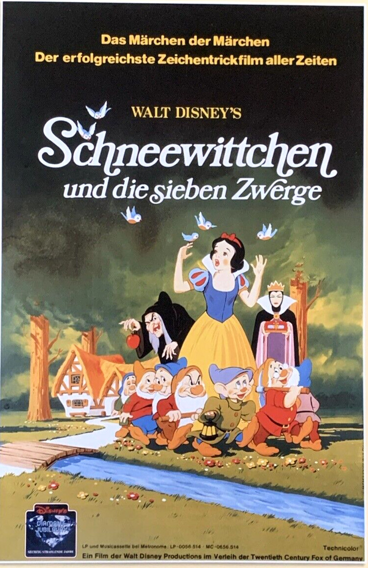 Snow White Germany Schneewittchen Und die Sieben Zwerge Movie Poster #0023