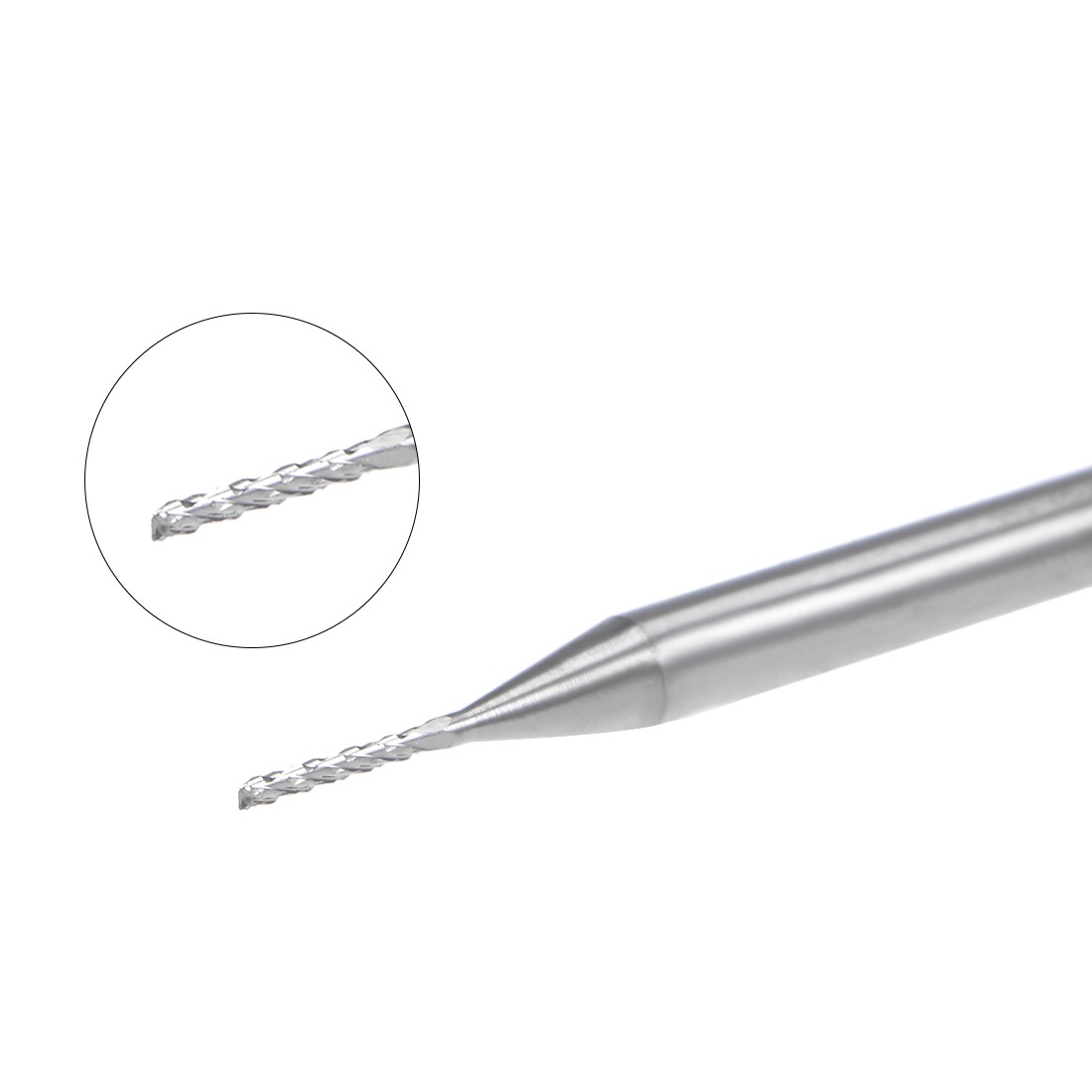 10pcs 0.8mm Carbide End Mill Engraving Router Bits for PCB Machine 1/8" Shank