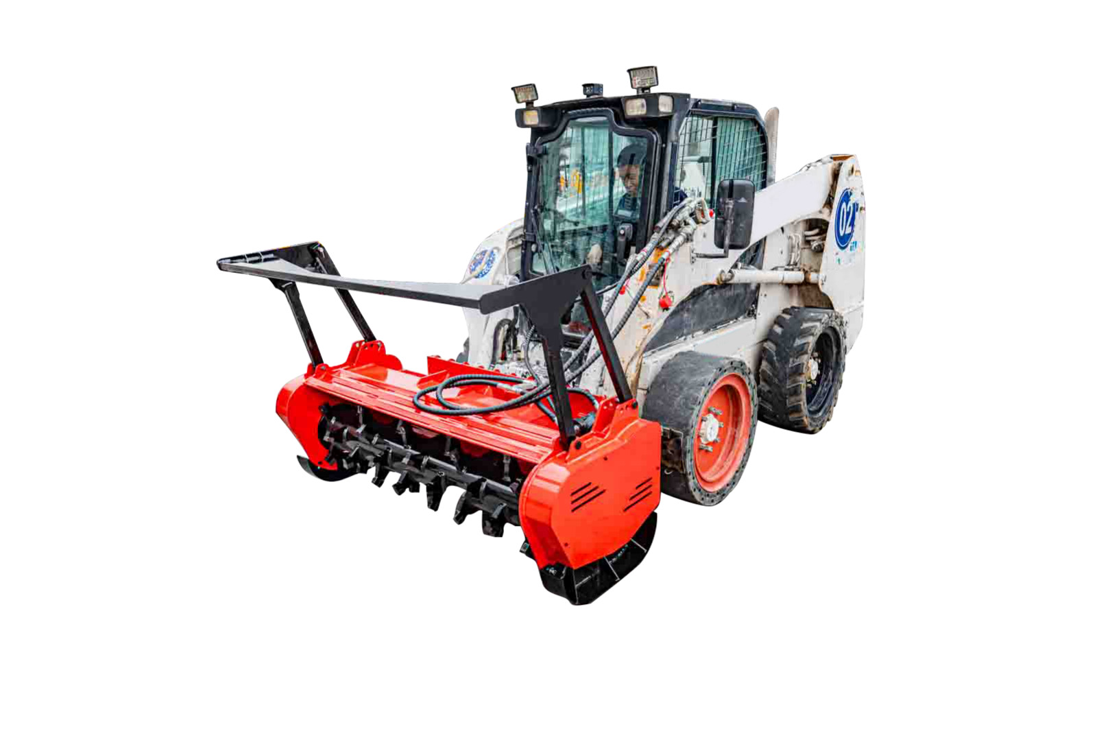 60" Forestry Mulcher Cutter for Bobcat Skid Steer Tree Removal Land Clearing