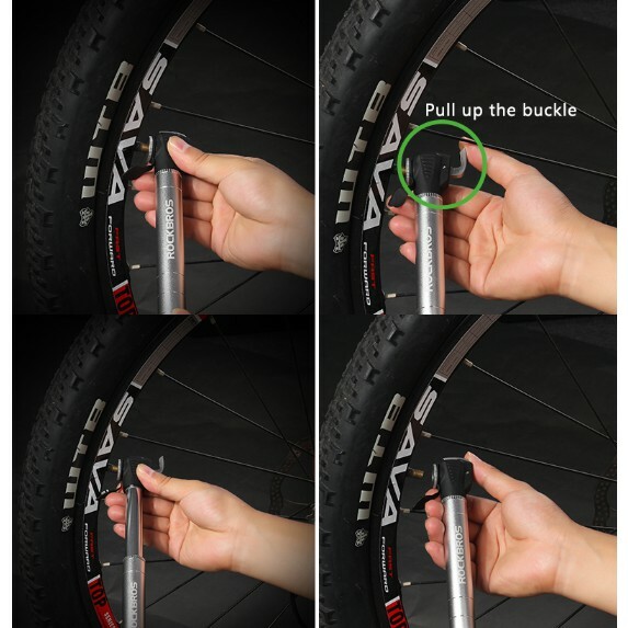 ROCKBROS Bicycle Mini Portable Light Alu Alloy Air Pump One-way Bike Pump FV/AV