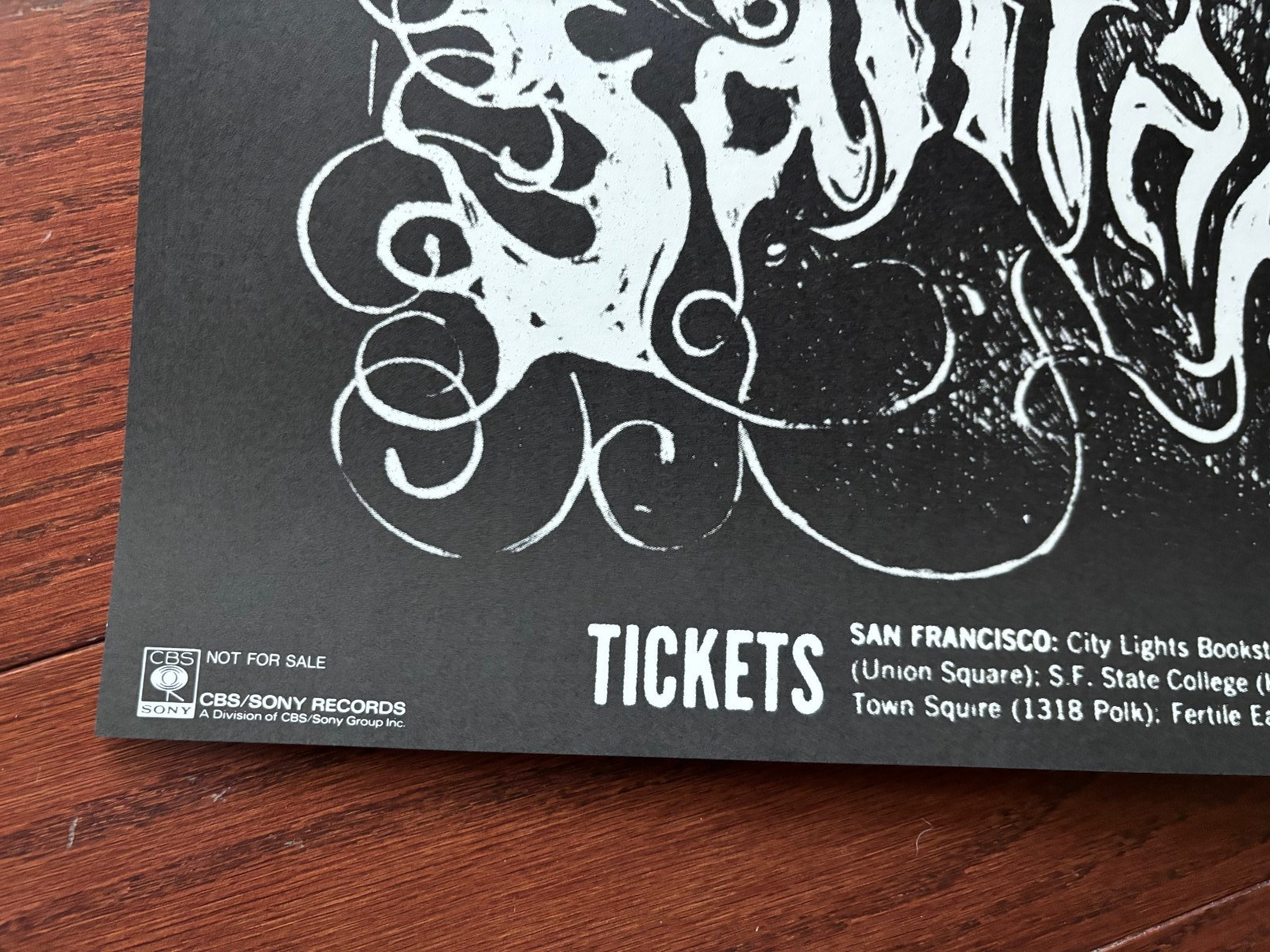 '68 Lee Conklin Grateful Dead Santana Bill Graham Fillmore Poster BG 134 Variant