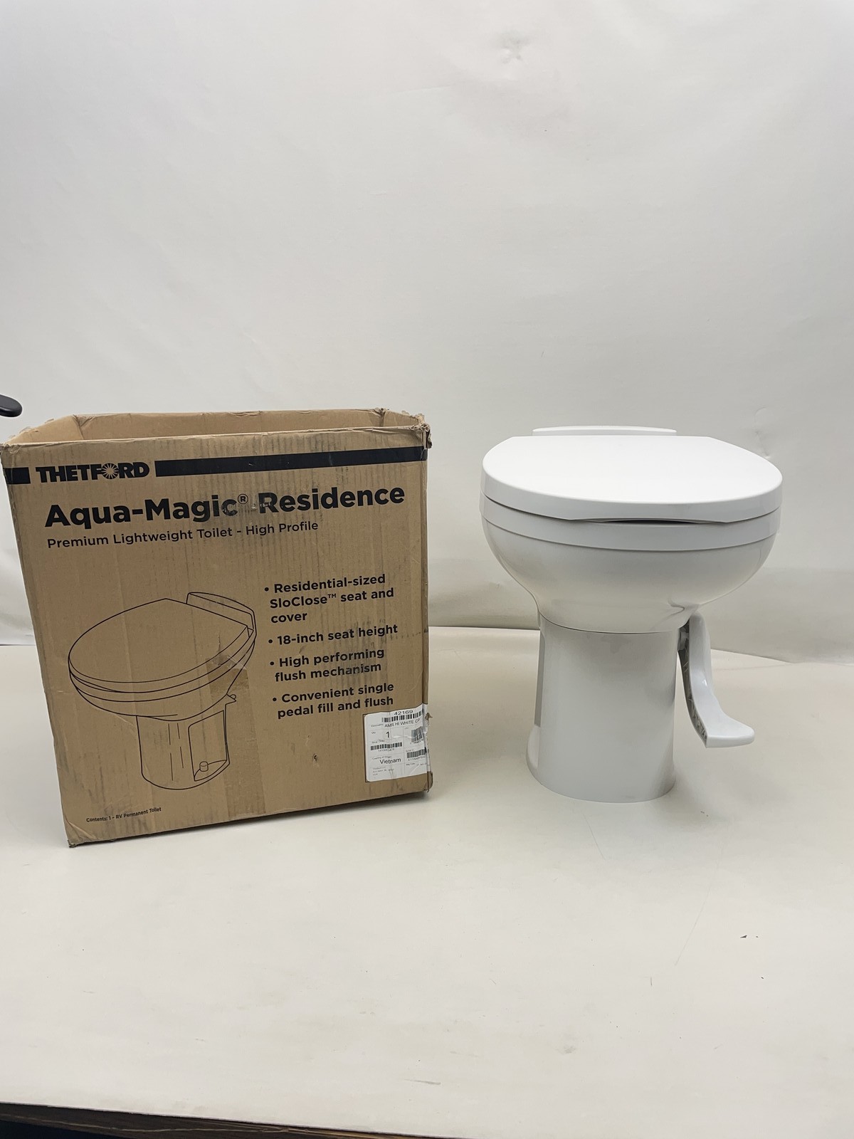 THETFORD 42169 AQUA MAGIC PREMIUM LIGHTWEIGHT HIGH PROFILE TOILET RV CAMPER