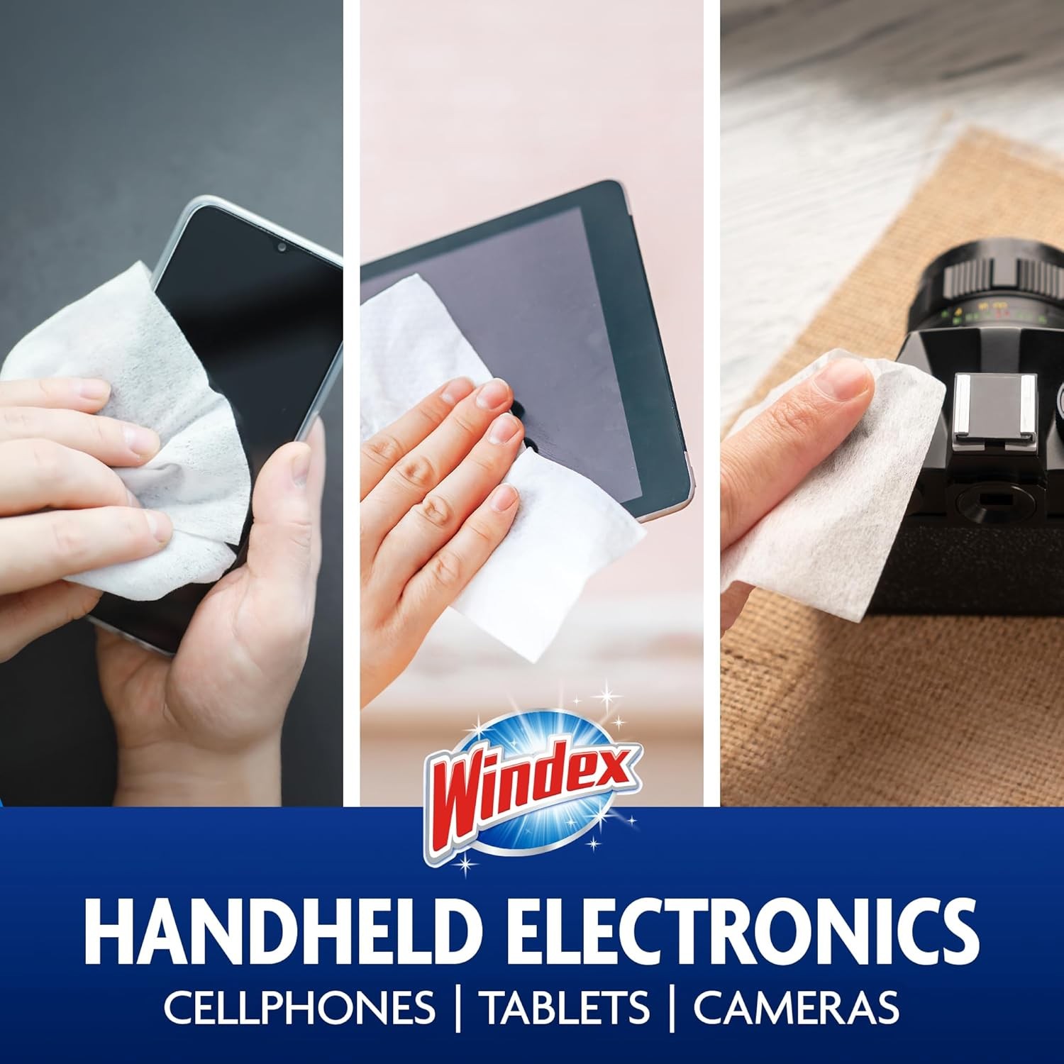 Windex Electronics Cleaning Wipes, Pre-Moistened Screen Wipes for TVs, Phones an