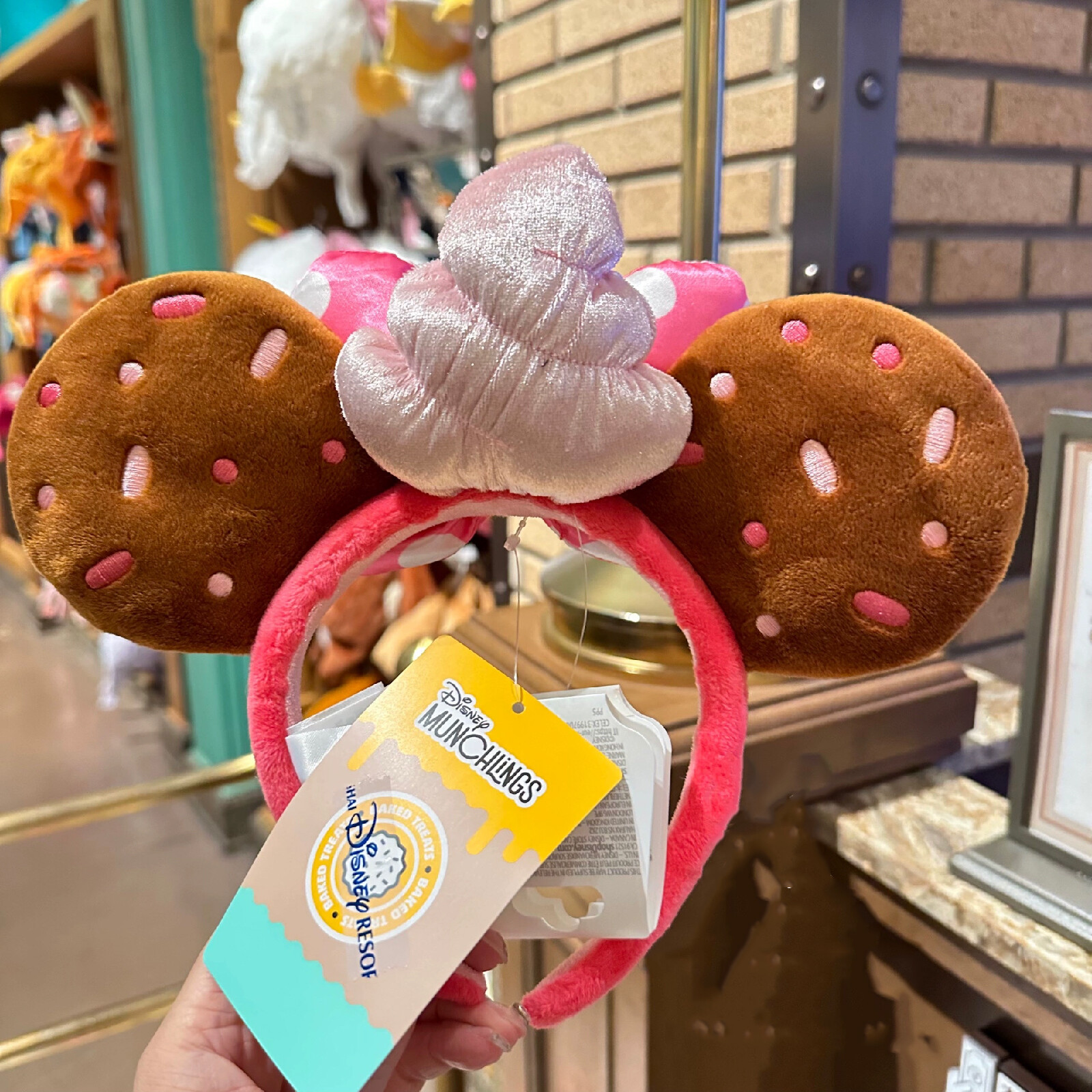 Disney Parks Strawberry Cupcake Munchlings Minnie Mouse Ears Disneyland Headband