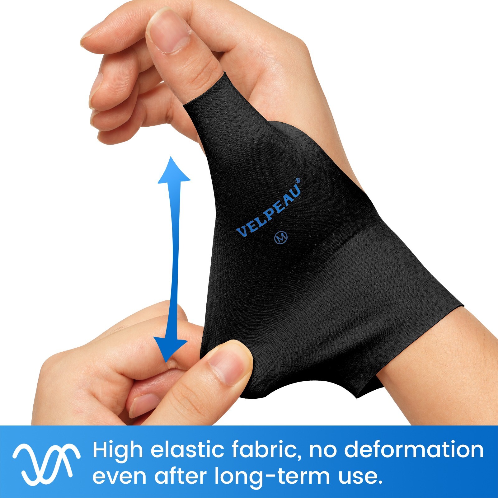 2PCS VELPEAU Thumb and Wrist Compression Sleeve for Tendonitis for Pain Relief