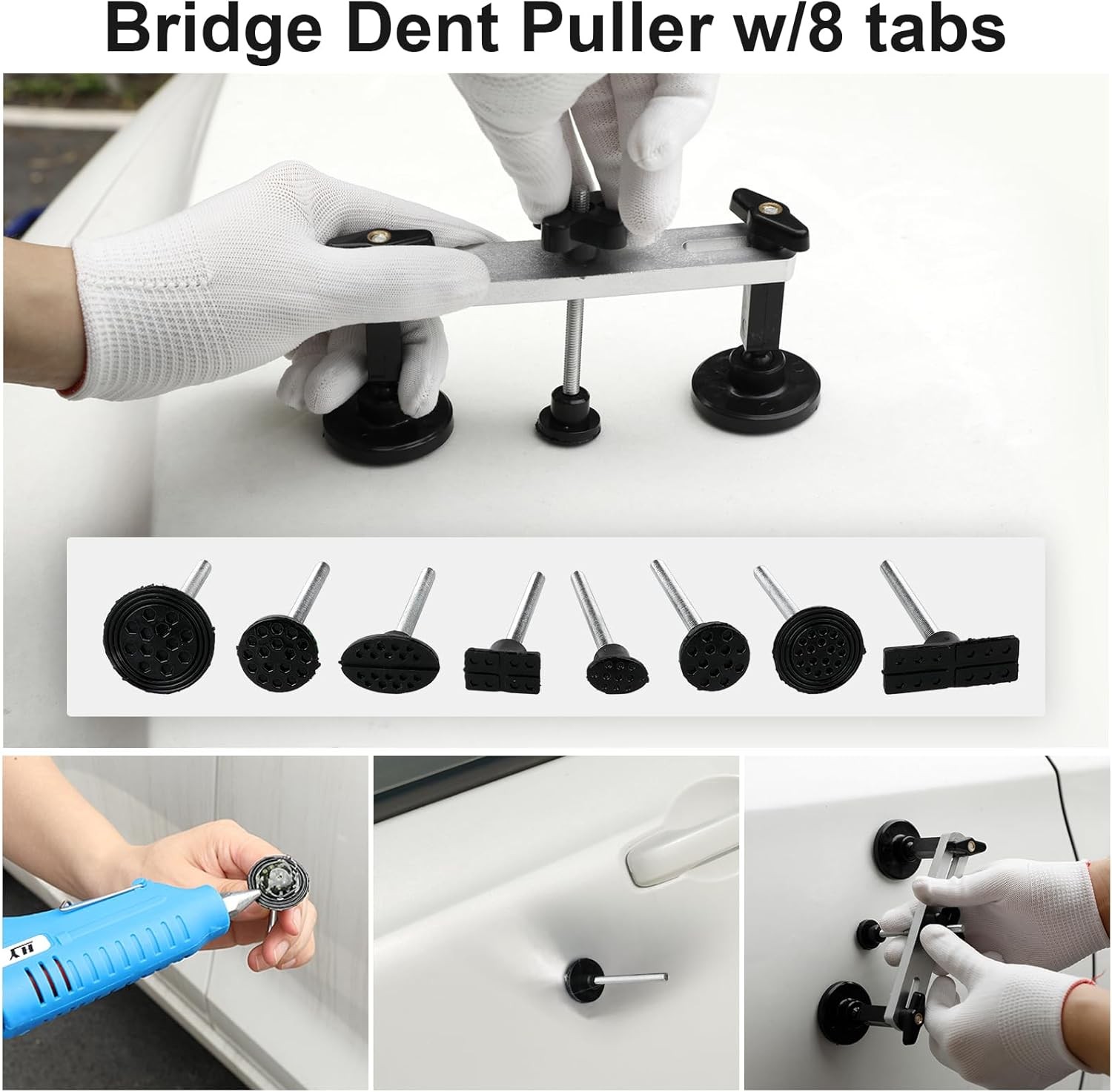 Car Body Dent Puller Hammer Bridge Lifter Tool Paintless Hail Remover Repair Kit