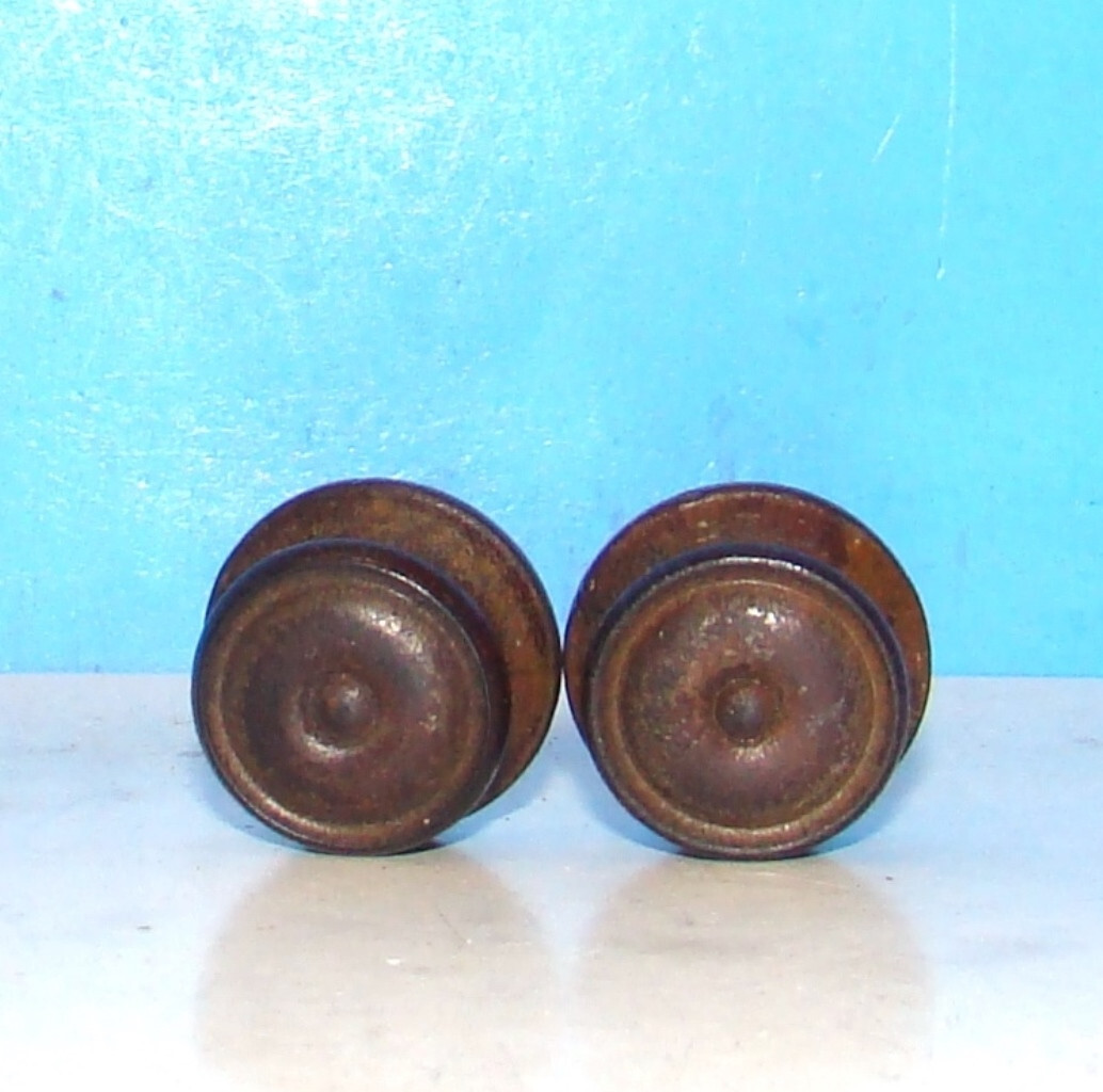 Wood Deco table tube Radio Knobs 1920-30's 7/8" Diameter @ Skirt x 1/2" Depth